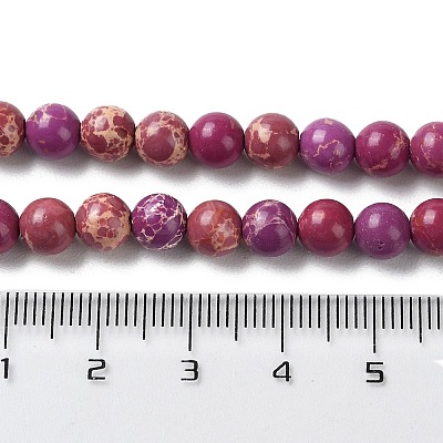 Synthetic Imperial Jasper Dyed Beads Strands G-D077-A01-01G-1
