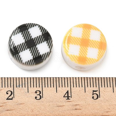 Printed Opaque Acrylic Beads OACR-P031-04M-1