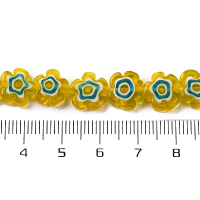 Handmade Millefiori Lampwork Beads Strands LAMP-G164-03H-1