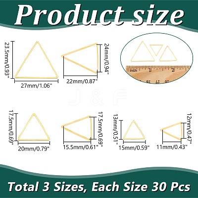 90Pcs 3 Styles Brass Linking Rings FIND-UN0003-67-1