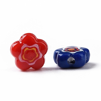 Printed Opaque Acrylic Beads X-OACR-E009-07B-1