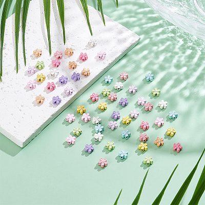 60Pcs 10 Colors Zinc Alloy Beads FIND-AR0006-28-1