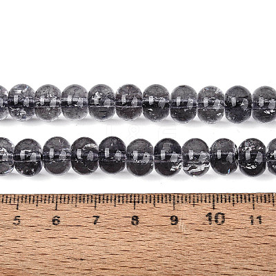 Crackle Transparent Glass Beads Strands GLAA-N074-02B-06-1