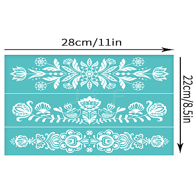 Self-Adhesive Silk Screen Printing Stencil X1-DIY-WH0338-089-1