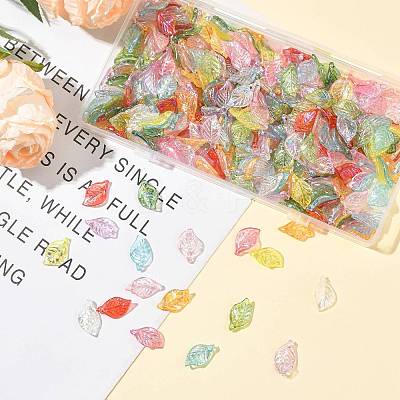 400Pcs Transparent Acrylic Pendants MACR-FS0002-31-1