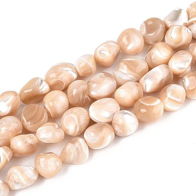 Natural Trochid Shell/Trochus Shell Beads Strands SSHEL-N040-13-1