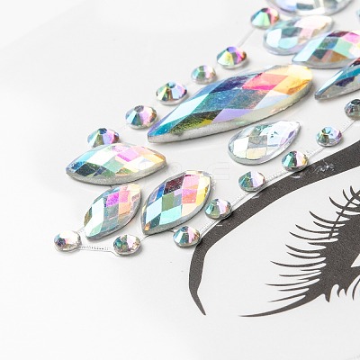Acrylic Face Gems Stickers LS-MRMJ-F014-04-1