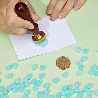 200Pcs Paw Print Sealing Wax Particles DIY-CP0009-32-1