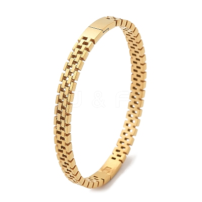 304 Stainless Steel Watch Band Bangles for Women BJEW-Z092-03G-1