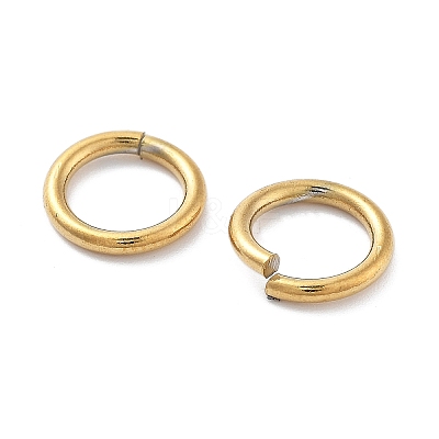 Ion Plating(IP) 304 Stainless Steel Open Jump Rings X-STAS-M081-02G-01-1