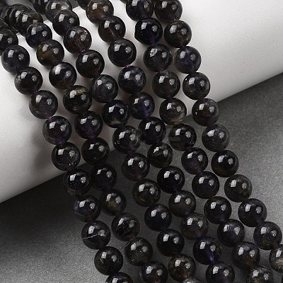 Natural Cordierite/Iolite/Dichroite Beads Strands G-P132-14-6mm-1