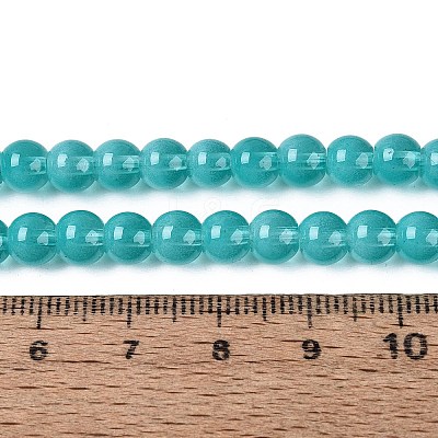 Acrylic Imitation Cat Eye Beads Strands OACR-Q197-01A-07-1
