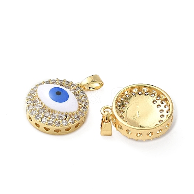 Brass Micro Pave Cubic Zirconia Pendants KK-I371-38G-03-1