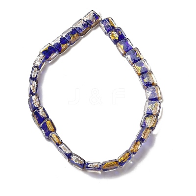 Handmade Gold Foil and Silver Foil Lampwork Beads FOIL-C001-01B-06-1
