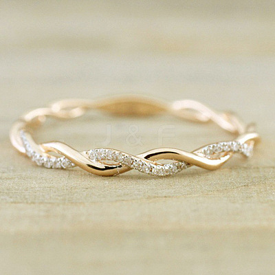 Alloy and Crystal Rhinestone Finger Rings FS-WGF6D8C-02-1