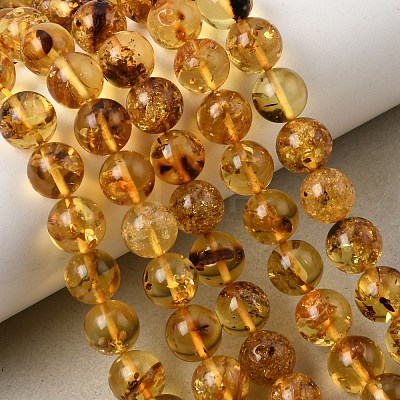 Natural Amber Beads Strands G-K376-H03-03-1