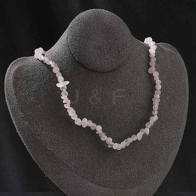 Natural Supper 7 Rutilated Quartz Chip Beaded Necklaces for Men Women NJEW-G159-01T-1