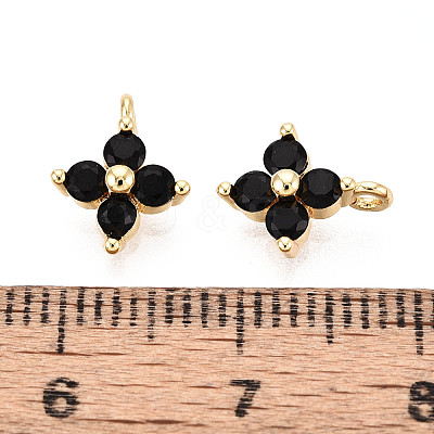 Brass Micro Pave Cubic Zirconia Pendants X-KK-D356-07F-G-1