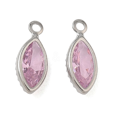 Brass Pave Cubic Zirconia Charms CU-CBABEB3-06P-02-1