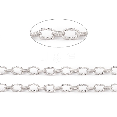 Tarnish Resistant 304 Stainless Steel Twist Oval Link Chains CHS-E022-01P-1