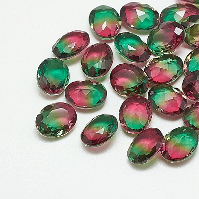 Pointed Back Glass Rhinestone Cabochons RGLA-T080-6x8-001TO-1