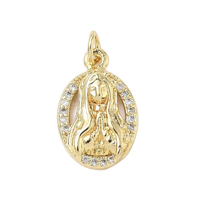Brass Micro Pave Cubic Zirconia Pendants KK-K368-02A-G-1