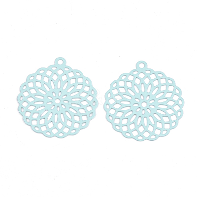 430 Stainless Steel Filigree Pendants X-STAS-S108-03C-1