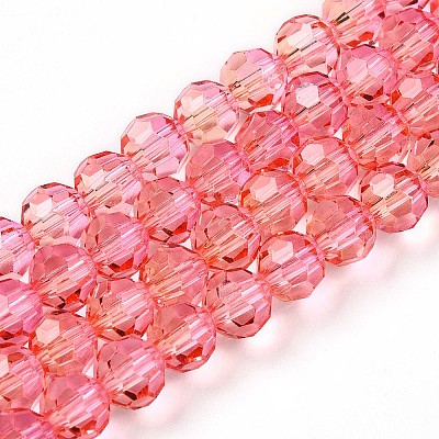 Baking Paint Transparent Glass Beads X1-DGLA-A035-T6mm-A01-1