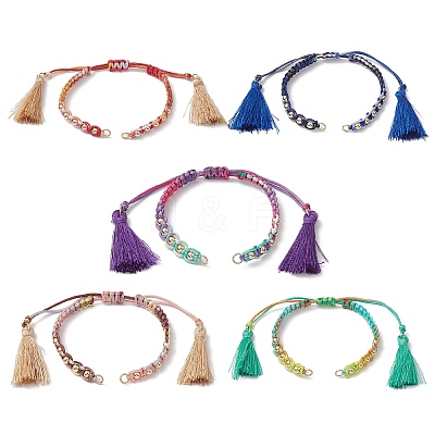 Polyester Braided Bead Bracelet Making AJEW-JB01249-1