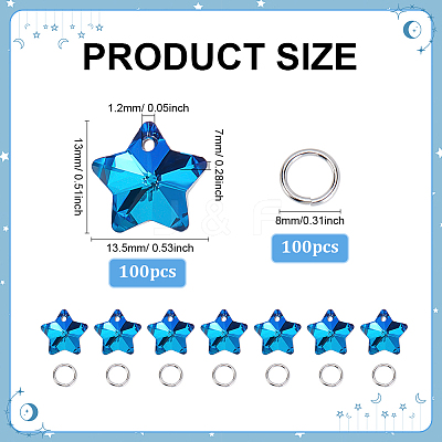 100Pcs Electroplate Glass Charms GLAA-ME0001-26-1