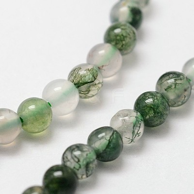 Natural Moss Agate Beads Strands X-G-N0184-07-2mm-1