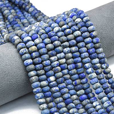 Natural Lapis Lazuli Beads Strands G-P575-A46-8x5mm-01-1