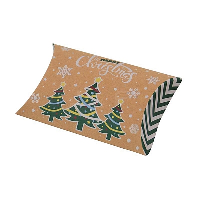 Christmas Theme Cardboard Candy Pillow Boxes CON-G017-02F-1