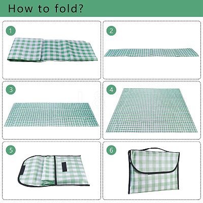 Portable Tartan Patern Non Woven Picnic Mat JX572B-01-1