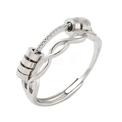 Brass Rotating Finger Rings for Women RJEW-C132-01D-P-1