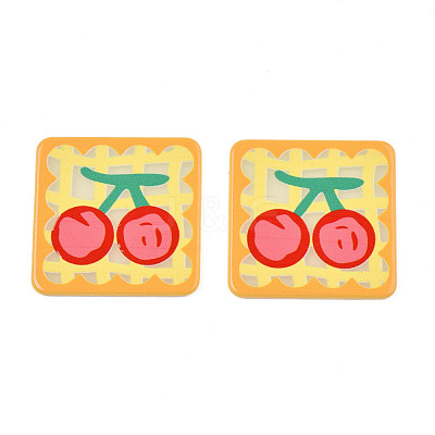 Transparent Printed Acrylic Cabochons TACR-N016-17-1