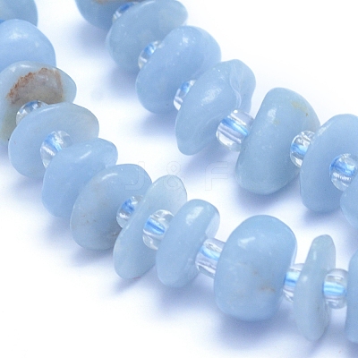 Natural Angelite Beads Strands G-L552F-03-1