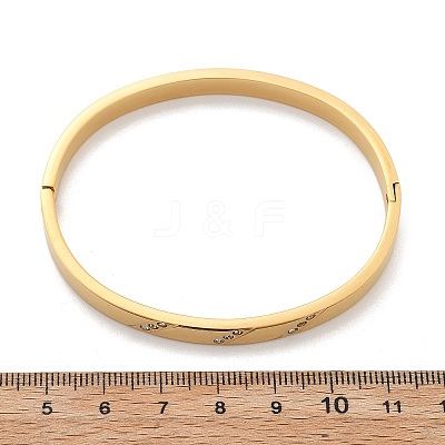304 Stainless Steel Rhinestone Bangles for Women BJEW-Z092-16G-1