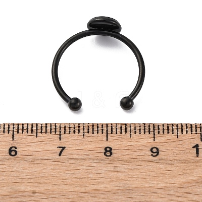 304 Stainless Steel Open Cuff Ring Components RJEW-WH0011-07A-EB-1