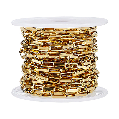 304 Stainless Steel Paperclip Chains CHS-WH0020-005G-1