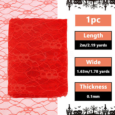 Halloween Theme Polyester Lace Fabric DIY-WH0699-75D-1-1
