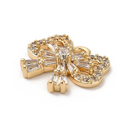 Brass Micro Pave Cubic Zirconia Pendants KK-P301-03B-G-1