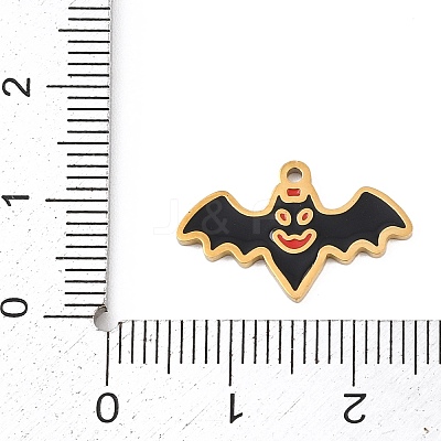 Halloween 304 Stainless Steel Enamel Pendants FIND-I068-01G-03-1