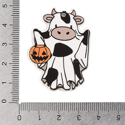 Halloween Theme Opaque Acrylic Pendants SACR-S034-03D-1