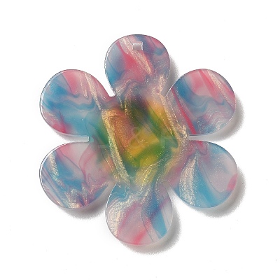 Two Tone Acrylic Big Pendants OACR-B008-D01-1