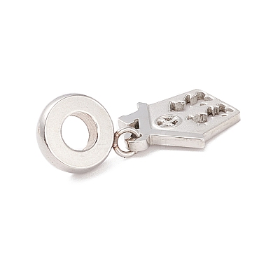 Non-Tarnish 304 Stainless Steel European Dangle Charms STAS-I192-05P-1