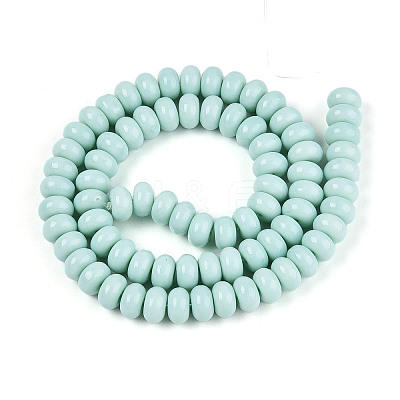Opaque Spray Painted Glass Beads GLAA-ZX008-8mm-18A-1