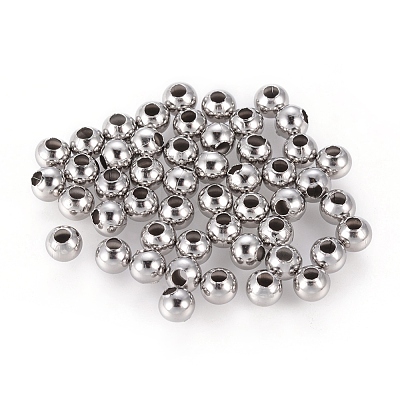 Tarnish Resistant 304 Stainless Steel Hollow Round Seamed Beads X-STAS-R032-4mm-1