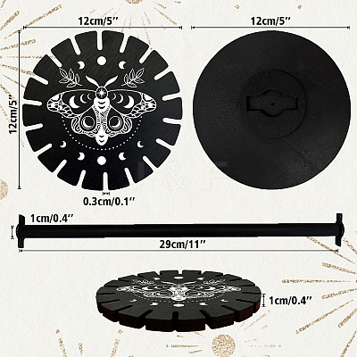 Wooden Wheel DJEW-WH0046-015-1