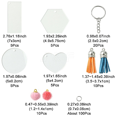 DIY Blank Keychain Making Kit DIY-FS0005-25-1